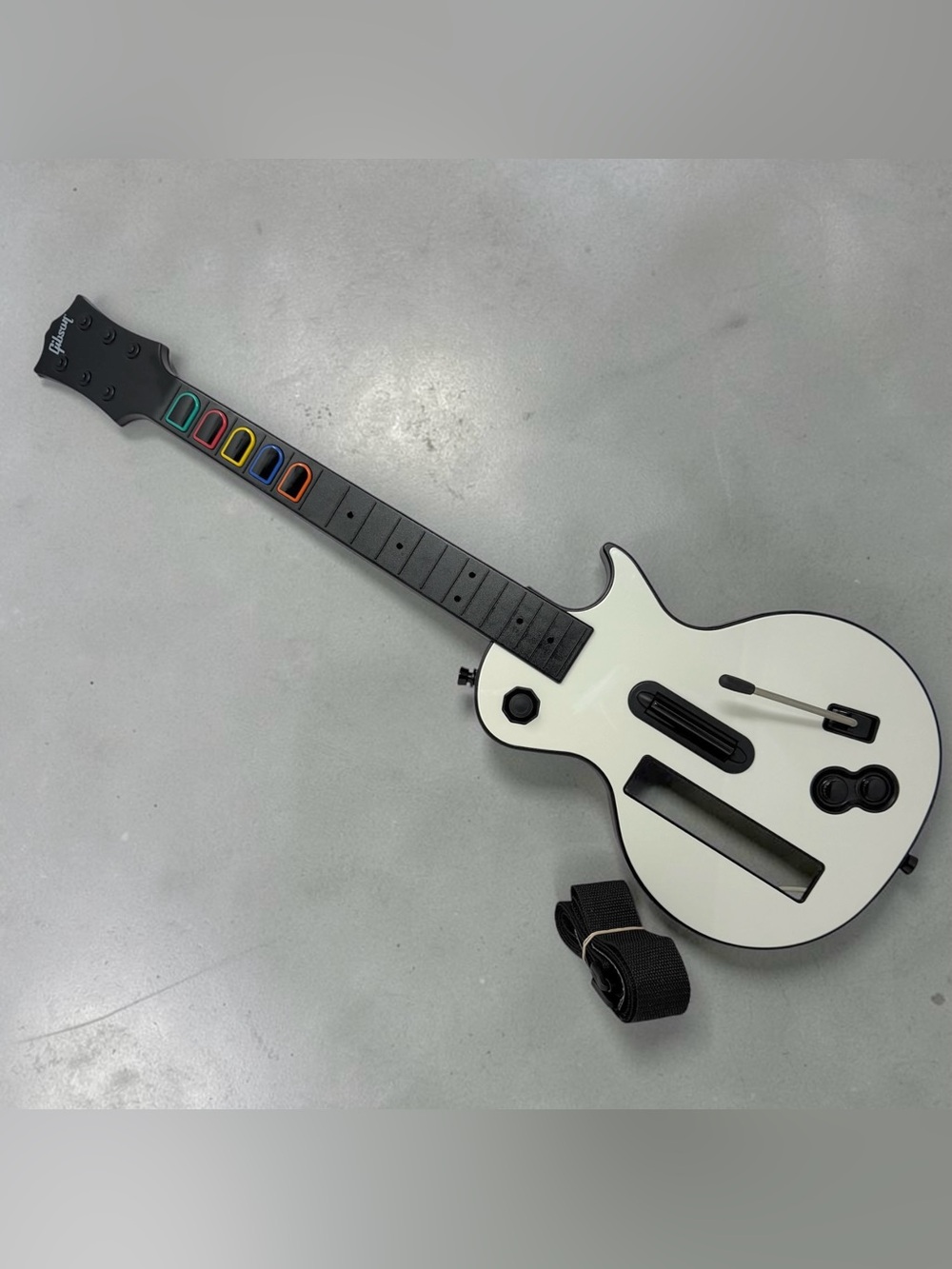 Wii Guitar Hero Gibson Les Paul Wireless Guitar White 95125.805 Tested No Plate
